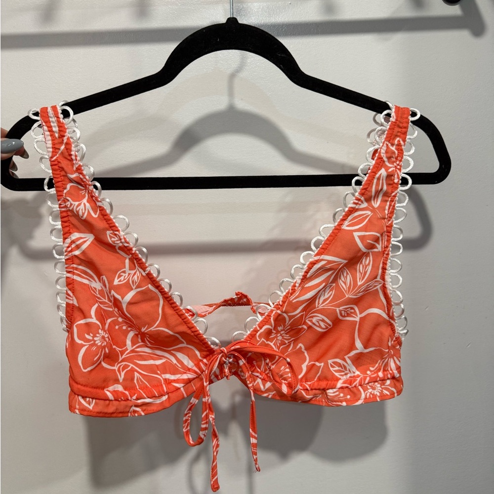 Floral Orange Crop Top